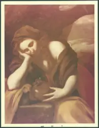 Anonimo caravaggesco italiano - sec. XVII - Santa Maria Maddalena penitente