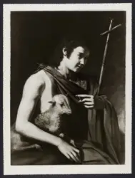 Anonimo caravaggesco napoletano; Stanzione Massimo; Vaccaro Andrea - cerchia;  - sec. XVII - San Giovanni Battista con l'agnello