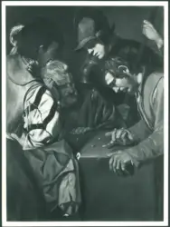 Caravaggio (Scuola di). Giocatori di dadi (dopo rest. '59 - A. L.). Venezia - Gallerie dell'Accademia