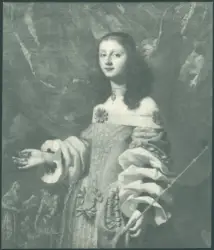 Anonimo caravaggesco italiano - sec. XVII - Ritratto di donna e scena di carità