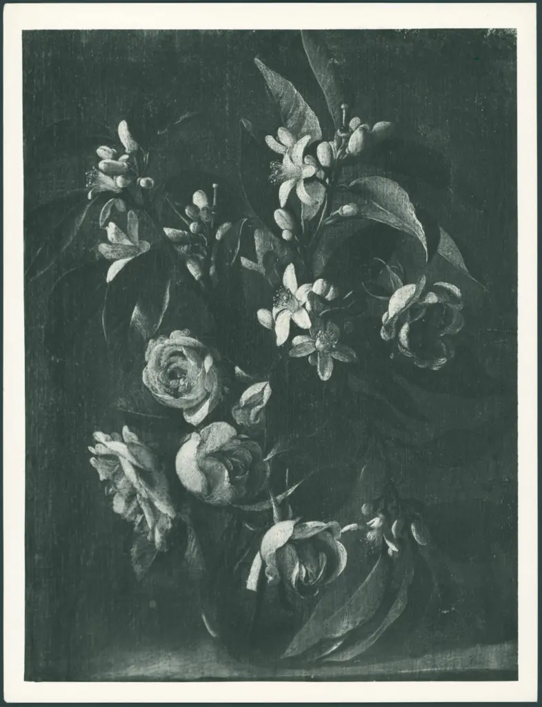 Anonimo caravaggesco italiano - sec. XVII - Vaso di fiori