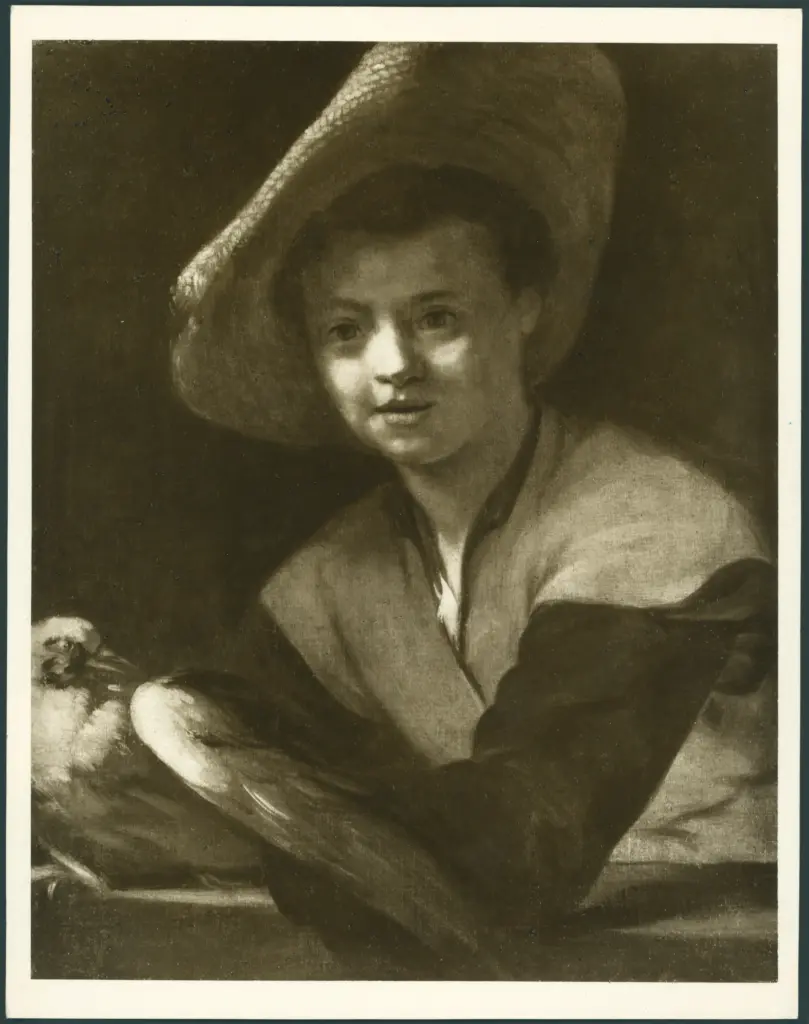 Ritratto di giovane contadino con uccello