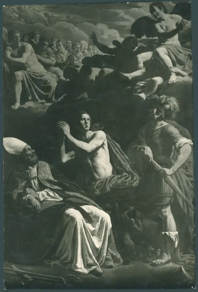 Martirio di san Vito tra san Wolfango, san Giorgio e angeli del Paradiso