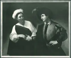 Merisi Michelangelo (Caravaggio) - sec. XVII - Zingara che legge la mano