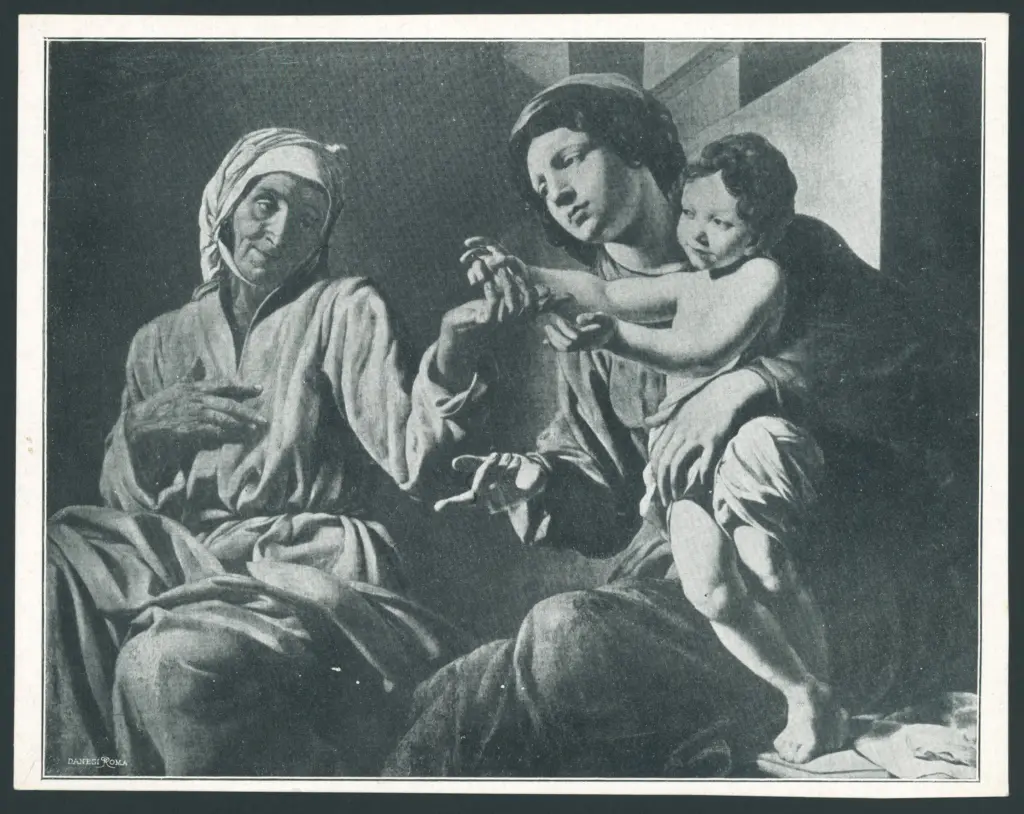 Caracciolo Giovanni Battista (Battistello) - sec. XVII - Sant'Anna con la Vergine e il Bambino