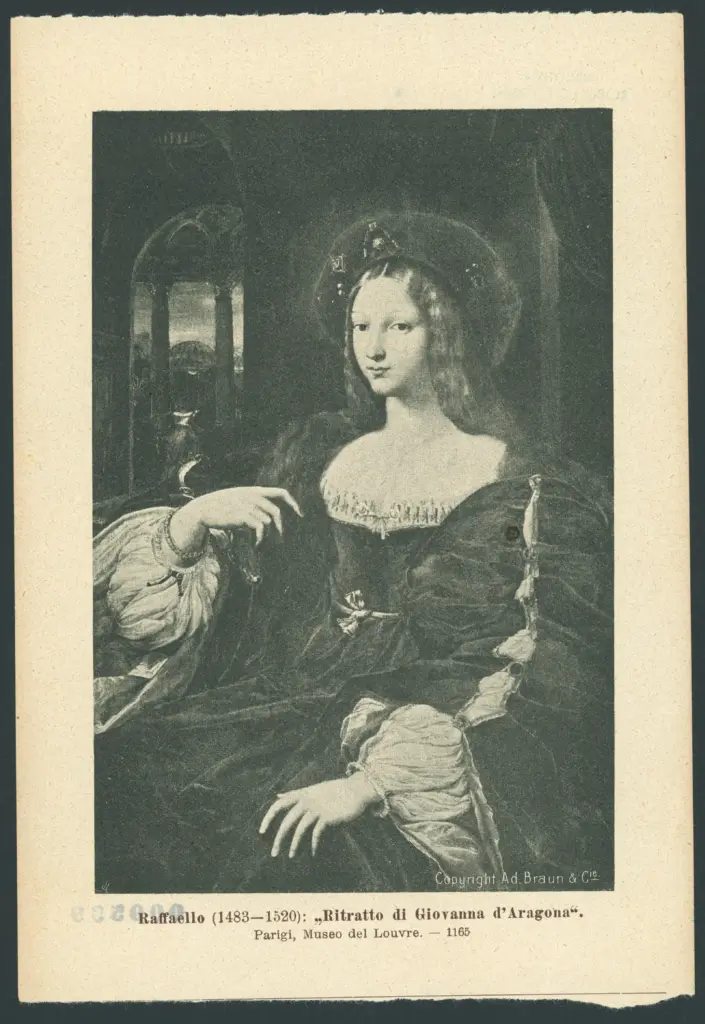 Raffaello (1483-1520): "Ritratto di Giovanna d'Aragona". Parigi, Museo del Louvre. - 1165