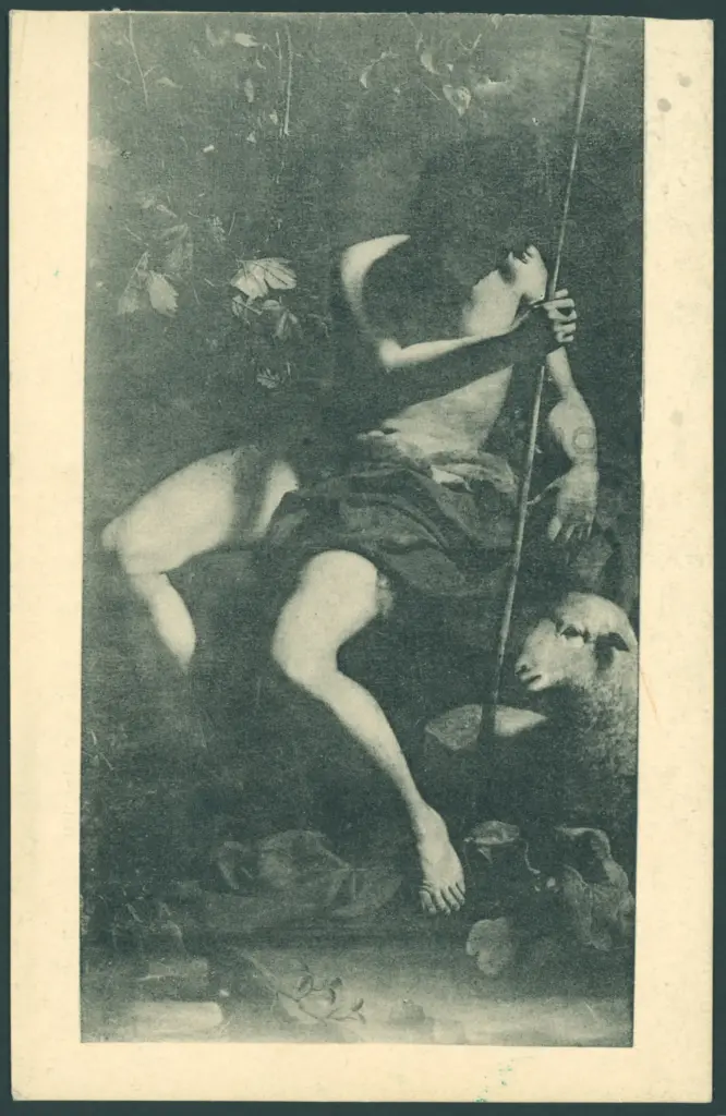 Catedral de Toledo. Interior. Caravaggio. San Juan Bautista. Siglo XVI. Caravaggio. St. Jean Baptiste. XVIe siècle. Caravaggio. St. John Baptist. XVI Century.