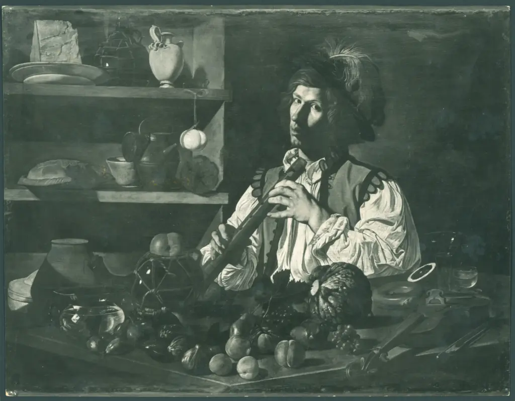 Boneri Francesco (Cecco del Caravaggio) - sec. XVII - Suonatore di flauto