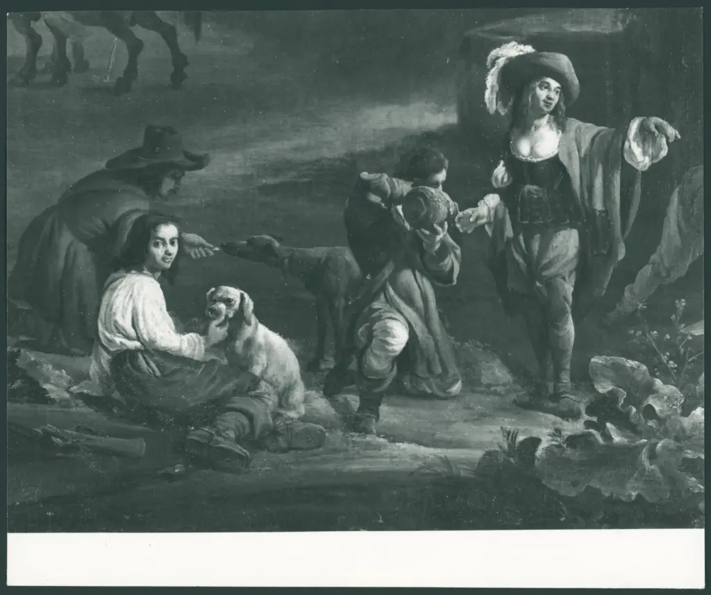 Cerquozzi Michelangelo (Michelangelo delle Bambocciate/ Michelangelo delle Battaglie) - sec. XVII - Erminia e i pastori