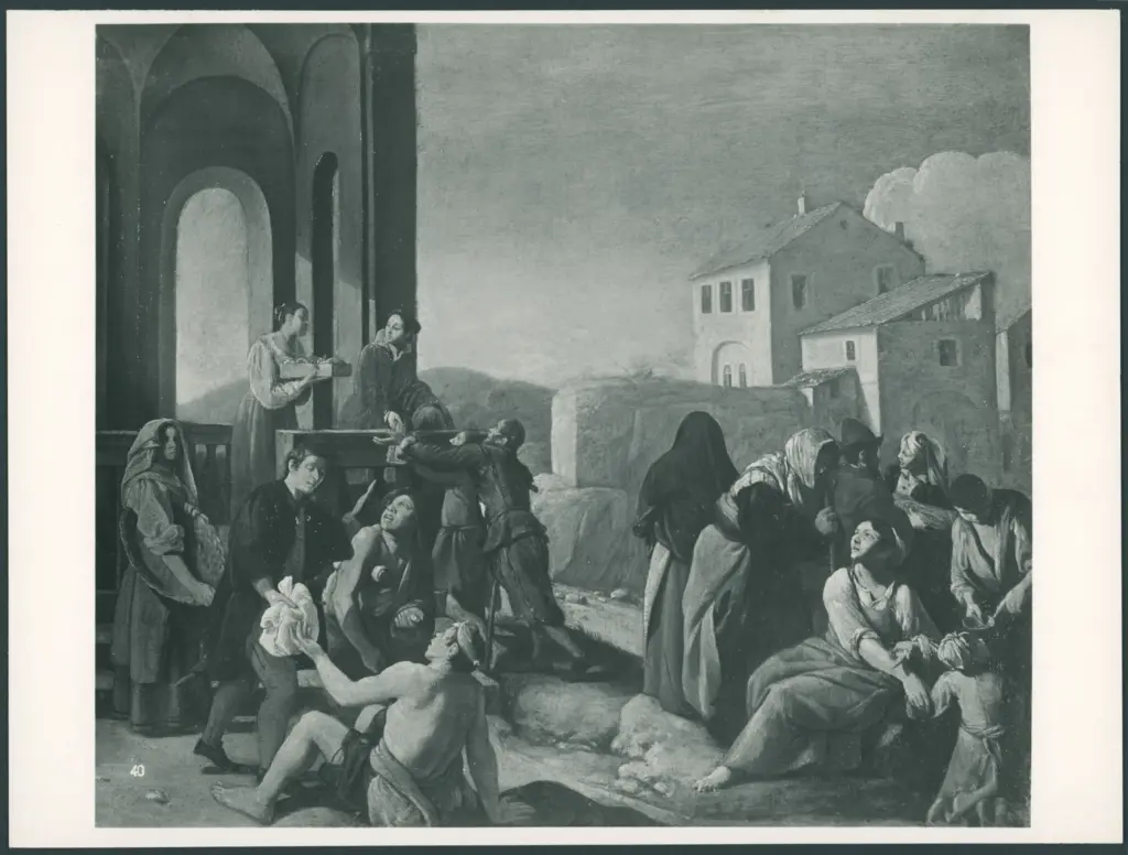 Falcone Aniello - sec. XVII - Scena di elemosina