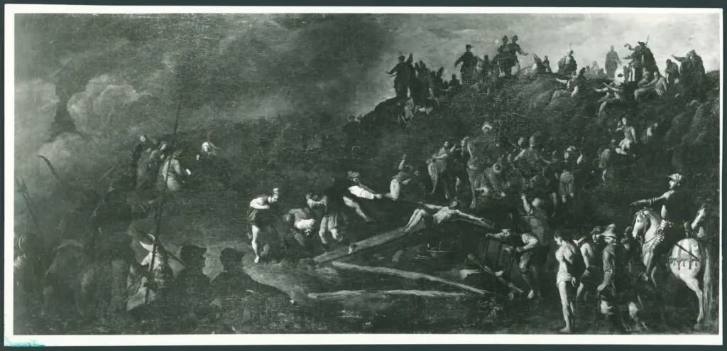 Falcone Aniello - sec. XVII - Costruzione della croce