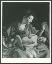 Gentileschi Orazio - sec. XVII - Madonna in adorazione del Bambino dormiente