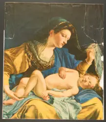 Gentileschi Orazio - sec. XVII - Madonna in adorazione del Bambino dormiente