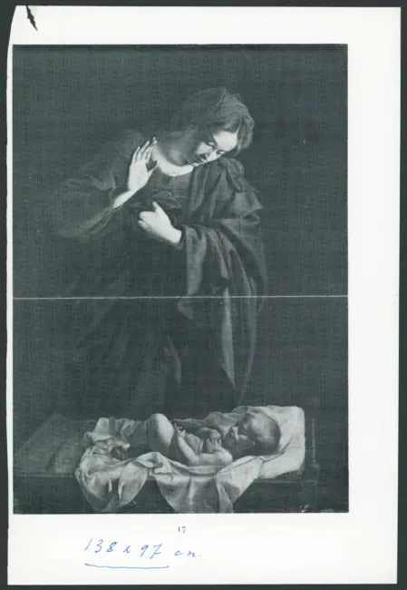 Madonna in adorazione del Bambino dormiente