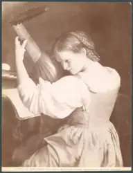 Firenze - Palazzo Vecchio - Mostra del Ritratto Italiano. Suonatrice di Liuto, particolare. (Caravaggio).