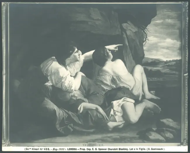 Londra - prop. Cap. E. G. Spencer Churchill Blockley. Lot e le Figlie. (O. Gentileschi).