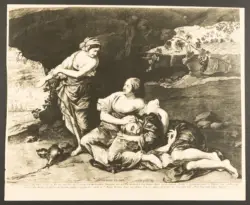 Vorsterman Lucas (incisore); Gentileschi Orazio (derivazione da) - sec. XVII - Lot e le figlie