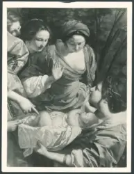 "Moses salvado da las aguas del Nilo". Gentileschi