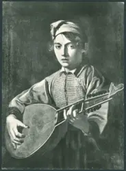 Schleissheim. Neues Schloss. Junger Mann mit Laute. Caravaggio zugeschrieben.