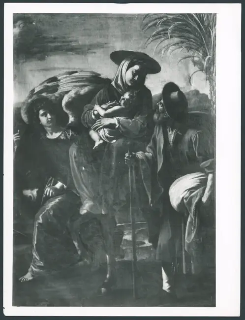 Toledo - Catedral. Sacristia. "Huida a Egipt". Pint. s tela. S. XVI