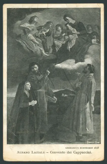 Madonna con Bambino in gloria, san Francesco d'Assisi, san Bonaventura e Flaminia Colonna Gonzaga