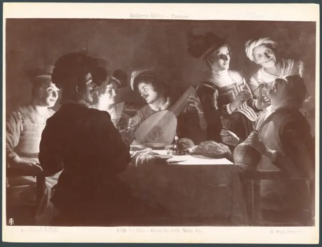 Banchetto con suonatore di liuto