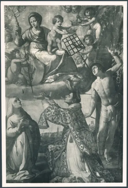 Madonna con Bambino in gloria con santa Caterina da Siena, san Lorenzo e san Sebastiano