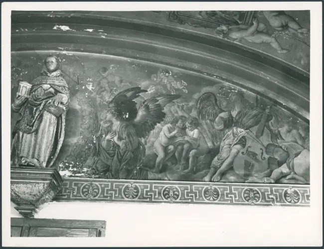 Decorazione murale del sottocoro: Gloria angelica; Mosè; Aronne