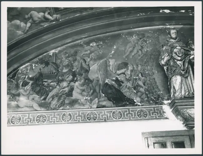 Maino (Mayno) Juan Bautista - sec. XVII - Decorazione murale del sottocoro: Gloria angelica; Mosè; Aronne