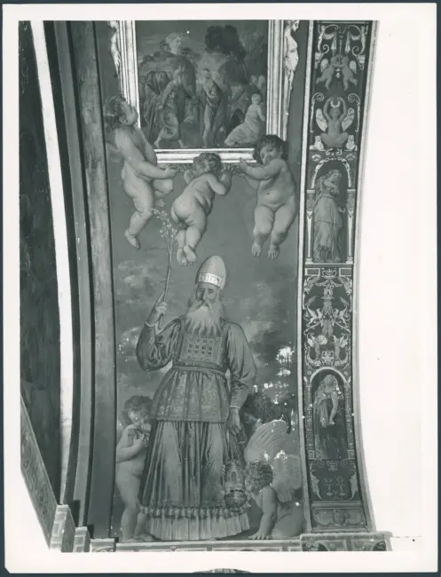 Maino (Mayno) Juan Bautista - sec. XVII - Decorazione murale del sottocoro: Gloria angelica; Mosè; Aronne