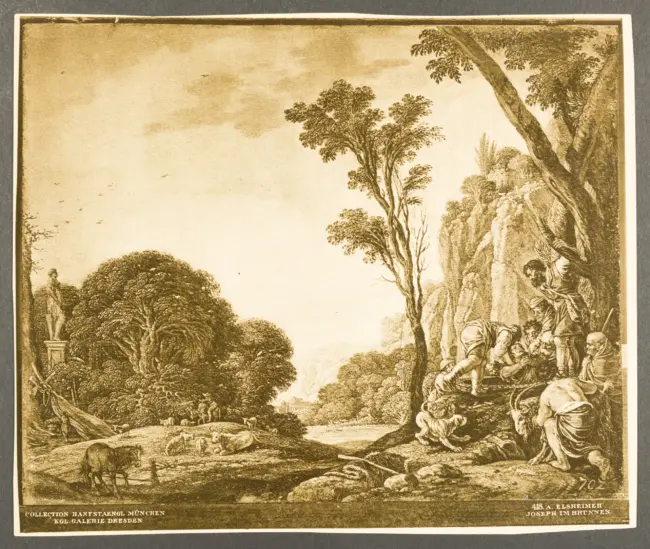 Kgl. Galerie Dresden. A. Elsheimer. Joseph im Brunnen