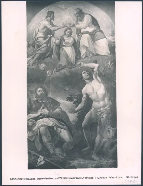 Incoronazione di Maria Vergine, san Rocco e san Sebastiano