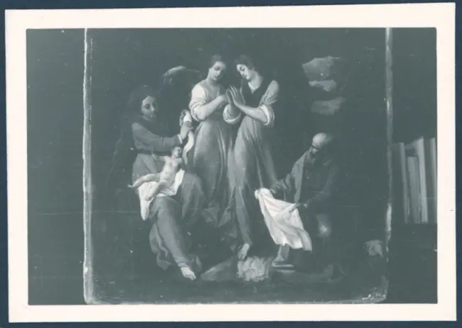 Sacra Famiglia con angeli adoranti