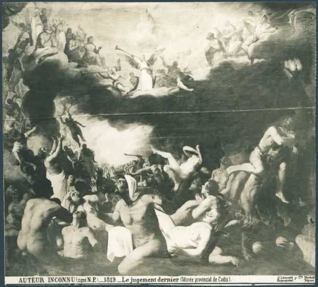 Auteur Inconnu (signé N.P.). 1819. Le jugement dernier (Musée provincial de Cadiz).