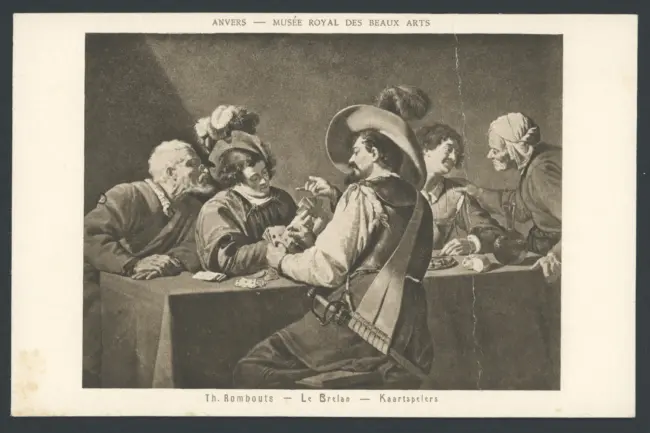 Anvers - Musée Royal des Beaux Arts. Th. Rombouts - Le Brelan - Kaartspelers