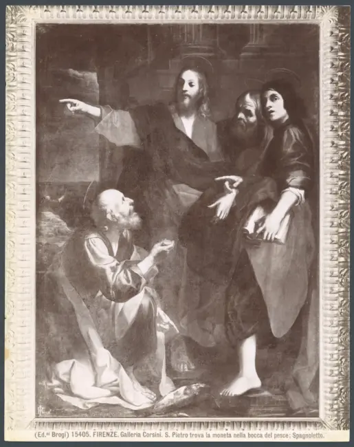 San Pietro estrae la moneta dalla bocca del pesce