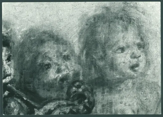 Serodine Giovanni - sec. XVII - Incoronazione di Maria Vergine e il velo della Veronica esposto tra san Pietro, san Paolo, san Giovanni Evangelista, sant'Antonio Abate, san Carlo Borromeo e san Sebastiano