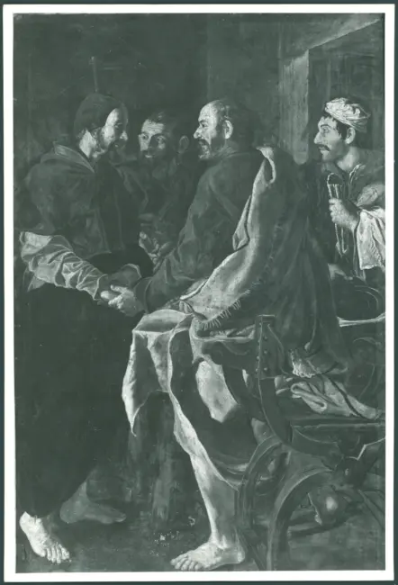 Incontro di Cristo e i discepoli sulla via di Emmaus