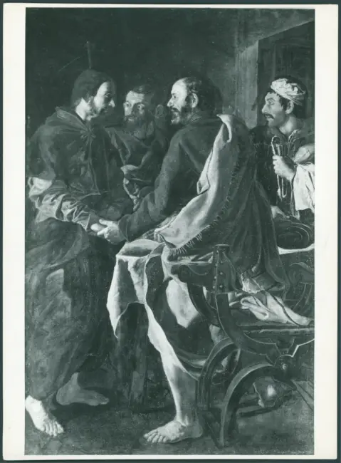 Serodine Giovanni - sec. XVII - Incontro di Cristo e i discepoli sulla via di Emmaus