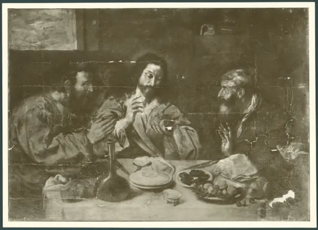 Serodine Giovanni (seguace) - sec. XVII - Cena in Emmaus