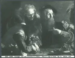 Roma - Caravaggio - Part. della conversione di S. Matteo - Chiesa di S. Luigi de' Francesi