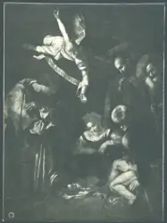 Merisi Michelangelo (Caravaggio) - sec. XVII - Natività con i santi Lorenzo e Francesco d'Assisi