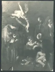 Merisi Michelangelo (Caravaggio) - sec. XVII - Natività con i santi Lorenzo e Francesco d'Assisi