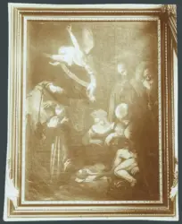 Merisi Michelangelo (Caravaggio) - sec. XVII - Natività con i santi Lorenzo e Francesco d'Assisi