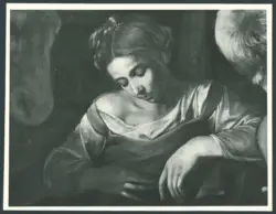 Merisi Michelangelo (Caravaggio) - sec. XVII - Natività con i santi Lorenzo e Francesco d'Assisi