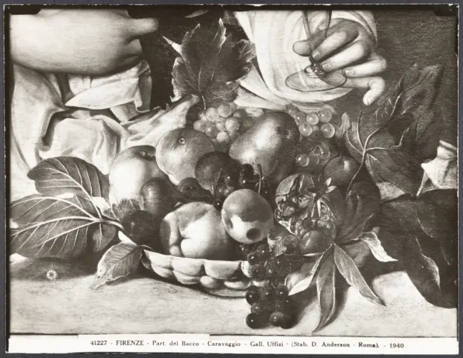 Firenze - Part. del Bacco - Caravaggio - Gall. Uffizi