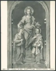 Gesù Cristo e due sante