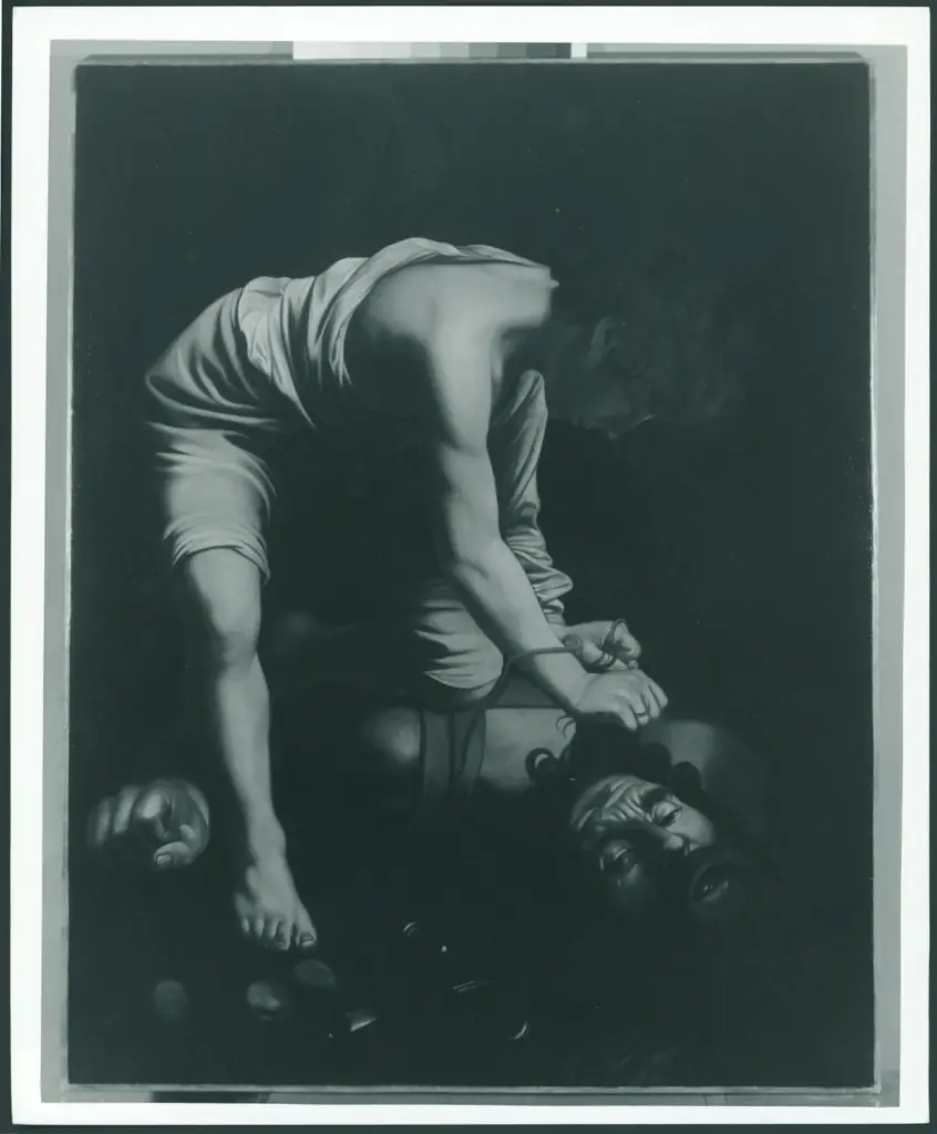 David lega la testa di Golia