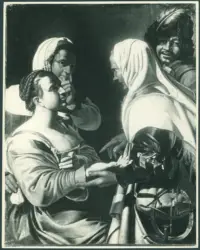 Zingara che legge la mano