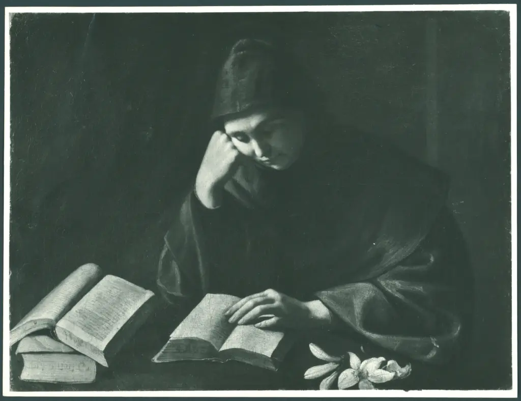 Anonimo caravaggesco francese - (?) - sec. XVII - Sant'Antonio da Padova che legge